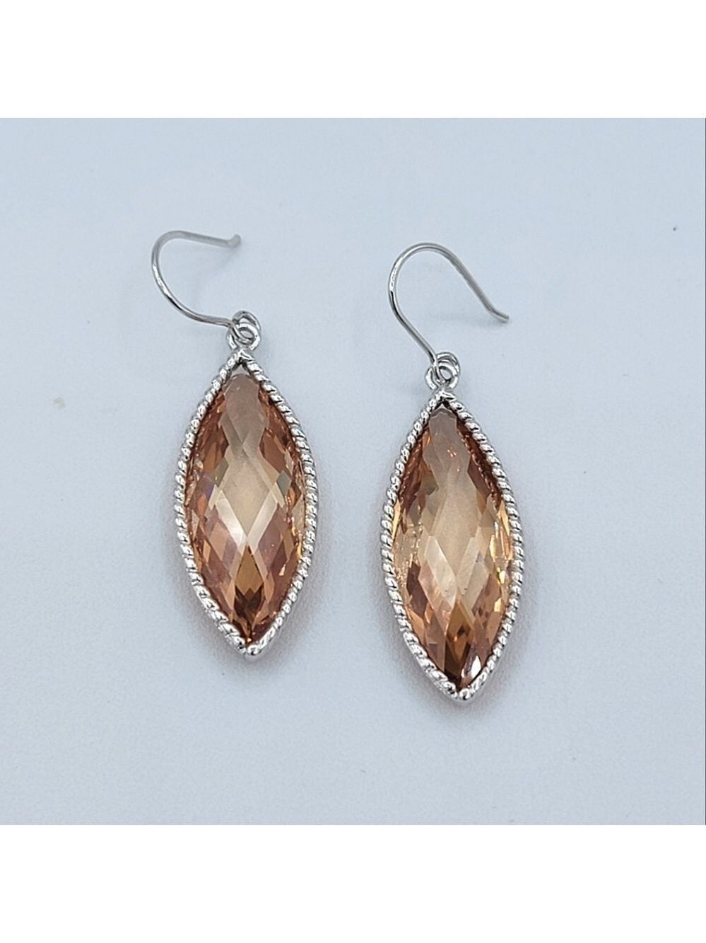 Elongated Crystal Drop Earrings #2420